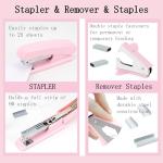 Pink Desk Organizer with Pen Holder and Supplies