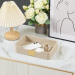 PU Leather Valet Tray for Keys and Wallets