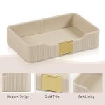 PU Leather Valet Tray for Keys and Wallets