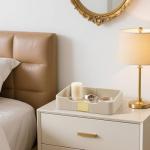 PU Leather Valet Tray for Keys and Wallets