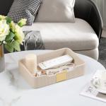 PU Leather Valet Tray for Keys and Wallets