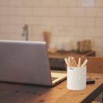 Silicone Waterproof Desk Pen Holder - Beige