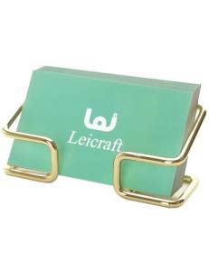 Cute Golden Metal Business Card Holder for Desk