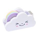 Cloud-Shaped Washi Tape Dispenser with Rainbow Tape
