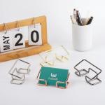 Cute Golden Metal Business Card Holder for Desk