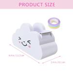 Cloud-Shaped Washi Tape Dispenser with Rainbow Tape