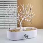 Antlers Jewelry Display Stand with Drawer and Crystal Handle