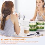 Rotating 4-Layer Clear Jewelry Organizer Box