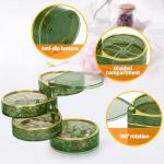 Rotating 4-Layer Clear Jewelry Organizer Box