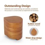 JSVER Portable Wooden Jewelry Organizer Box