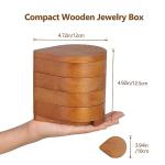 JSVER Portable Wooden Jewelry Organizer Box