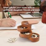 JSVER Portable Wooden Jewelry Organizer Box