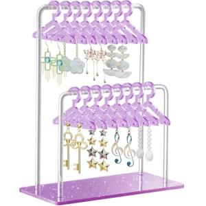 Double-Tier Acrylic Earring Holder with Mini Hangers