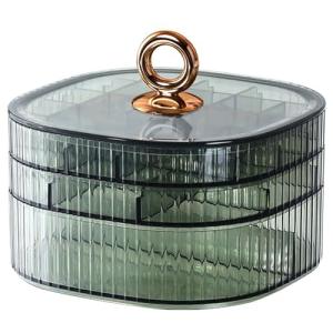 3-Layer Clear Acrylic Jewelry Box Organizer