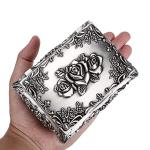 Vintage Metal Jewelry Box for Rings and Earrings