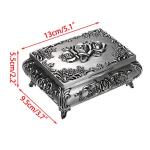 Vintage Metal Jewelry Box for Rings and Earrings