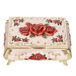 Charming Vintage Metal Jewelry Box Organizer