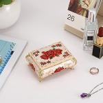 Charming Vintage Metal Jewelry Box Organizer