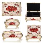 Charming Vintage Metal Jewelry Box Organizer