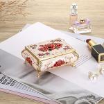 Charming Vintage Metal Jewelry Box Organizer