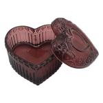 Heart-Shaped Glass Jewelry Box for Rings and Trinkets