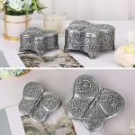 Butterfly-Shaped Antique Metal Jewelry Organizer Box