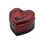 Heart-Shaped Glass Jewelry Box for Rings and Trinkets