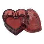 Heart-Shaped Glass Jewelry Box for Rings and Trinkets