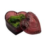 Heart-Shaped Glass Jewelry Box for Rings and Trinkets