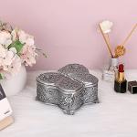 Butterfly-Shaped Antique Metal Jewelry Organizer Box