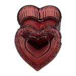 Heart-Shaped Glass Jewelry Box for Rings and Trinkets