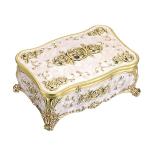 Vintage Gold Rose Jewelry Box and Trinket Organizer