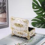 Vintage Gold Rose Jewelry Box and Trinket Organizer