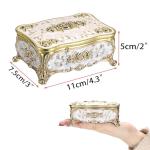 Vintage Gold Rose Jewelry Box and Trinket Organizer