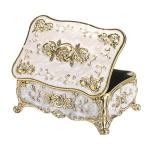 Vintage Gold Rose Jewelry Box and Trinket Organizer