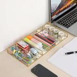 Vintage Gold Sunglass Organizer Tray with 6 Slots