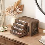 Elegant Wooden Jewelry Box with Clear Window