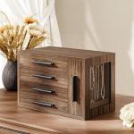 Elegant Wooden Jewelry Box with Clear Window