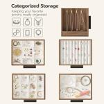 Elegant Wooden Jewelry Box with Clear Window