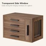 Elegant Wooden Jewelry Box with Clear Window