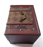 Vintage Wooden Jewelry Box with Mirror