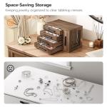 Elegant Wooden Jewelry Box with Clear Window