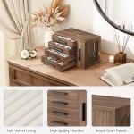 Elegant Wooden Jewelry Box with Clear Window