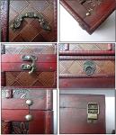 Vintage Wooden Jewelry Box with Mirror