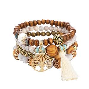 Bohemian Tree of Life Stretch Bracelets for Women