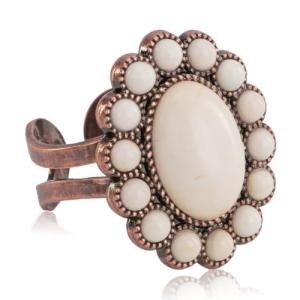 Bohemian Turquoise Flower Knuckle Cuff Ring