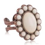 Bohemian Turquoise Flower Knuckle Cuff Ring