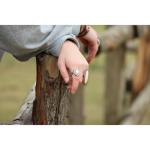 Bohemian Turquoise Flower Knuckle Cuff Ring