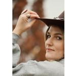 Bohemian Turquoise Flower Knuckle Cuff Ring