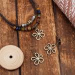 Mikovivi Boho Wood Bead Necklace and Earring Set